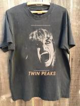 Camiseta Unissex Twin Peaks Laura Palmer Estilo Clássico Carvão Vintage Moda Verão