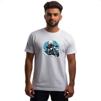 Camiseta Unissex Urso Polar Motoqueiro Radical