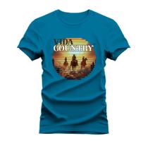 Camiseta Unissex Varias Cores Vida Country Paisagem