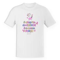Camiseta Unissex Versiculo Fofinho Alegria do senhor
