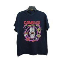 Camiseta Unissex Vintage Com Estampa Do Desenho Animado 'Courage, O Cão Cobarde', Nostalgia Dos Anos