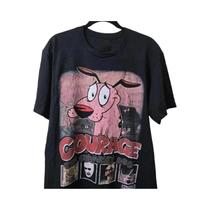 Camiseta Unissex Vintage Com Estampa Do Desenho Animado 'Courage, O Cão Cobarde', Nostalgia Dos Anos Camiseta Unissex Vintage Com Estampa Do Desenho Animado 'Courage, O Cão Cobarde', Nostalgia Dos Anos