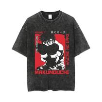 Camiseta Unissex Vintage De Algodão Lavado Anime Hajime No Ippo Kamogawa Boxing Gym Y2K Hip Hop Top