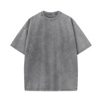 Camiseta Unissex Vintage De Algodão Retro Com Manga Caída, Cor Sólida, Estilo Hip Hop, Solta, Manga