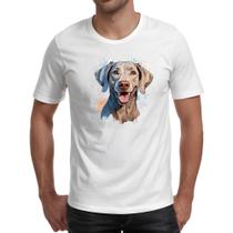 Camiseta Unissex Weimaraner Watercolor Arte