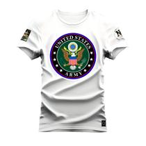 Camiseta United States Estampada Algodão Confortável 30.1 Penteada