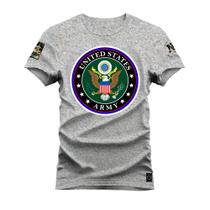 Camiseta United States Estampada Algodão Confortável 30.1 Penteada