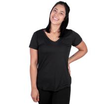 Camiseta Up Basic Alongada Skin Fit Feminina Preto