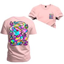 Camiseta Urso Cores Frente Costas Plus Size Grande Algodão Estampada Varias Cores