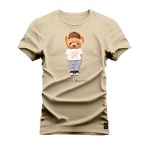 Camiseta Urso Menders Plus Size Extra Grande Algodão Estampa Digital