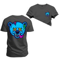 Camiseta Urso Zumbi Frente Costas Confortável Estampada Nexstar 100% Algodão