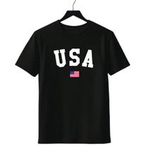 Camiseta USA Bandeira EUA Algodão Premium - Camisa Masculina Streetwear Academia Camiseta USA Bandeira EUA Algodão Premium - Camisa Masculina Streetwear Academia