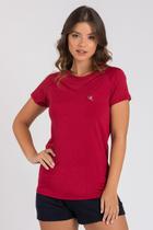 Camiseta UV DRY Raglan Manga Curta Feminina Bordô Camiseta UV DRY Raglan Manga Curta Feminina Bordô