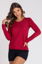 Camiseta UV DRY Raglan Manga Longa Feminina Bordô Camiseta UV DRY Raglan Manga Longa Feminina Bordô