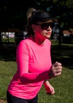 Camiseta UV Feminina Proteção Solar Manga Longa Rosa Neon