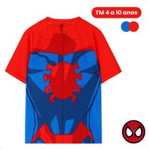 Camiseta Uv Infantil Personagens Marvel Tam 4 a 10 anos -