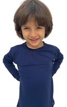 Camiseta UV Infantil Proteção Solar 50+ Azul Marinho Camiseta UV Infantil Proteção Solar 50+ Azul Marinho
