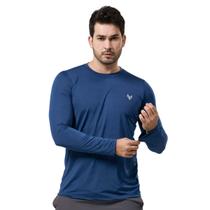 Camiseta UV Manga Longa Camisa Térmica Masculina Blusa Segunda Pele