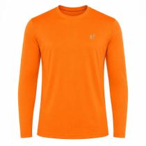 Camiseta UV Masculina Manga Longa FPU 50+ Proteção Solar Dry Fit evebeach* Laranja Camiseta UV Masculina Manga Longa FPU 50+ Proteção Solar Dry Fit evebeach* Laranja