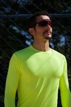 Camiseta UV Masculina Proteção Solar Manga Longa Amarelo Neon