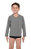 Camiseta Uv Praia Infantil Cinza Camiseta Uv Praia Infantil Cinza