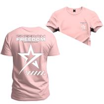 Camiseta Varias Cores Estampada Confortável Freedon Frente Costas