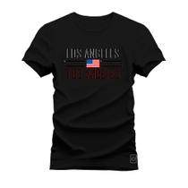 Camiseta Varias Cores Estampada Confortável Los Angeles Eua