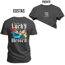 Camiseta Varias Cores Estampada Confortável Lucky Blessed