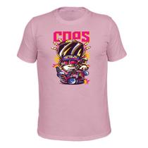 Camiseta Várias Cores Tecido Macio Estampada Cops