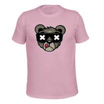 Camiseta Várias Cores Tecido Macio Estampada Urso Bolado