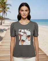 Camiseta Várias Estampas Confortável Manga Curta Fofa