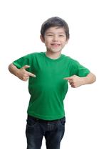 camiseta verde bandeira infantil lisa unissex tamanhos 2 a 16