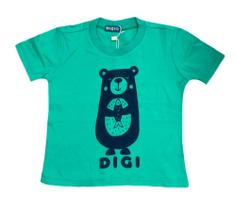 Camiseta Verde Bear da Digi - Tam 12 Meses