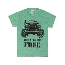 Camiseta Verde com Estampa Carro - Patota Toda Camiseta Verde com Estampa Carro - Patota Toda