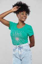 Camiseta - Verde Estampada