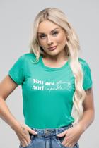 Camiseta - Verde Estampada