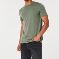 Camiseta Verde Mesclado 100% Algodão Masculina