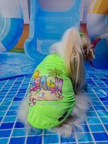 Camiseta Verde Neon com Proteção UV para cachorro e gato