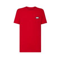 Camiseta Vermelha - Basic Patch Couro Metal