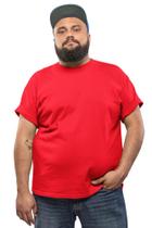 Camiseta Vermelha Básica Lisa Algodão Tamanho Especial Plus Size G1 G2 G3