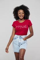 Camiseta - Vermelha Estampada