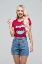 Camiseta - Vermelha Estampada