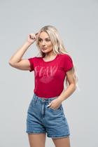 Camiseta - Vermelha Estampada