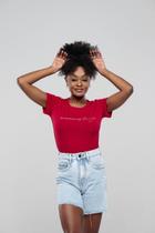 Camiseta - Vermelha Estampada