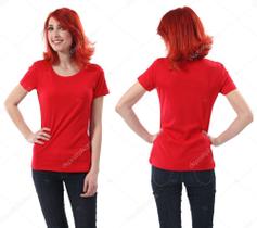 Camiseta Vermelha Feminina Camiseta Vermelha Feminina