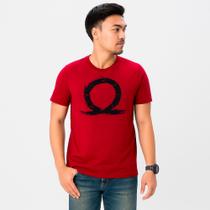 Camiseta Vermelha God Of War Estampada Omega Nerd Geed Tamanho G3