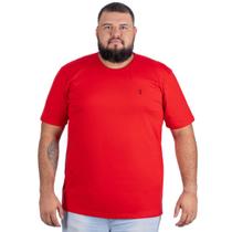 Camiseta Vermelha Masculina Casual Plus Size