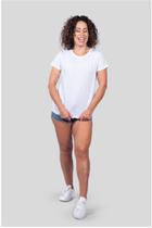 Camiseta Versátil Feminina PV Manga Curta Branca Camiseta Versátil Feminina PV Manga Curta Branca