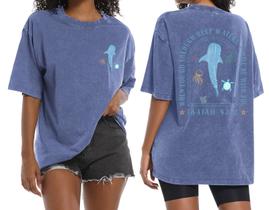 Camiseta VikkBiss Christian Oversized para mulheres azul (XL) Camiseta VikkBiss Christian Oversized para mulheres azul (XL)