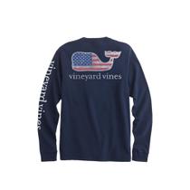 Camiseta Vineyard Vines de Manga Longa com Bolso Estampa Baleia